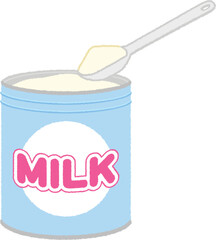 粉ミルクのイラスト