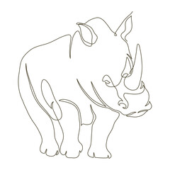 wild rhino line drawn