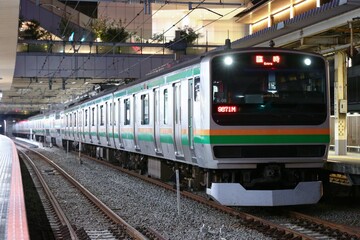 Obraz na płótnie Canvas 通勤電車 JR東日本E231系臨時電車