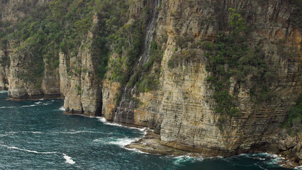 Fototapeta na wymiar a morning shot of waterfall bay on the tasman peninsula