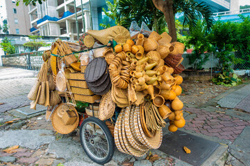Handicraft stalls on the streets of Ho Chi Minh City