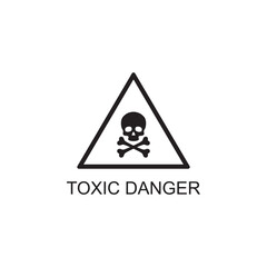 toxic danger icon , warning icon
