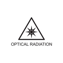 optical radiation icon , warning icon