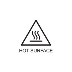 hot surface icon , caution icon