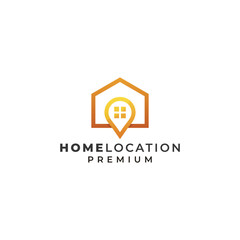 Home Location icon logo design vector isolated