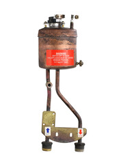 Electric water heater boiler tank assembly (with clipping path) isolated on white background