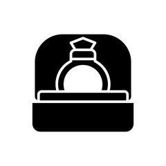 wedding ring glyph icon