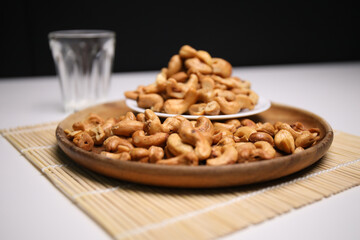 Cashew nut Arranged in a delicious dish