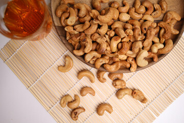 Cashew nut Arranged in a delicious dish