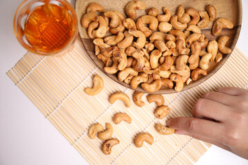 Cashew nut Arranged in a delicious dish