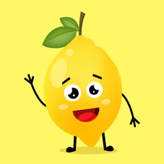 Vector Illustration Cute Lemon Character