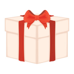 gift white and ribbon