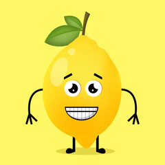 Vector Illustration Cute Lemon Character