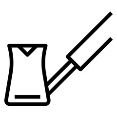 turkish coffee line icon