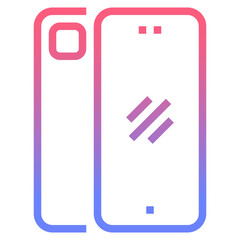smartphone line gradient icon