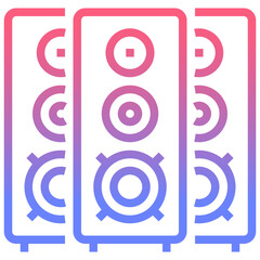 speaker line gradient icon