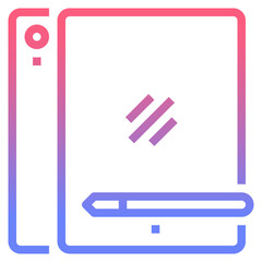 tablet line gradient icon