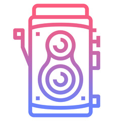 vintage line gradient icon