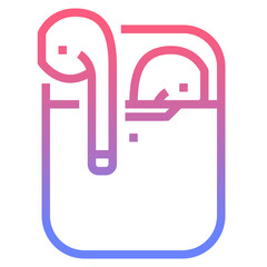 wireless line gradient icon