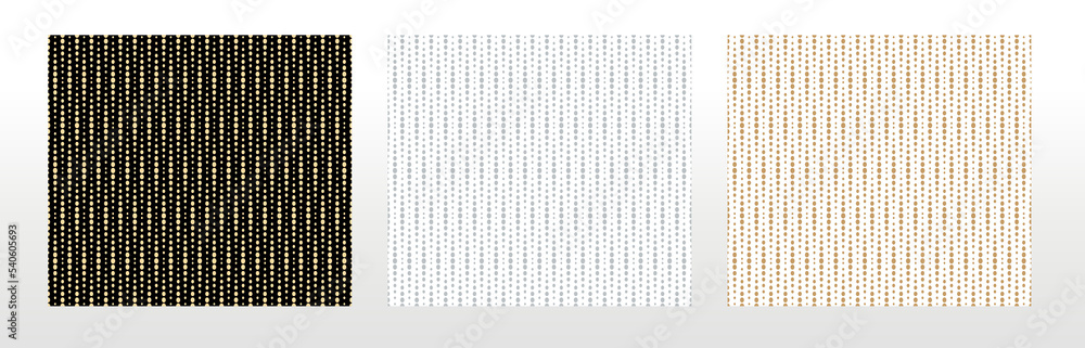 Wall mural geometric set of seamless colored patterns. simpless vector graphics