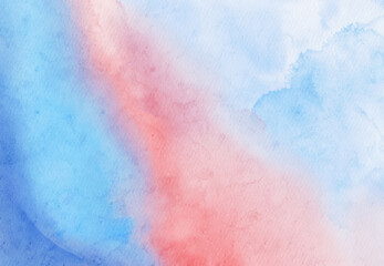 Obraz premium Abstract blue red watercolor paint background. Vector illustration