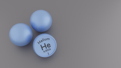 Helium gas supply shortage concept 3d illustration
