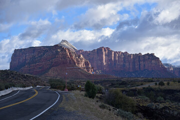 Road leading to Zion Mountain Range