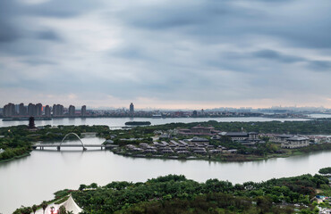 Storm clouds over the city