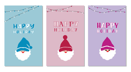 Merry Christmas gift cards and Happy Holidays cards.