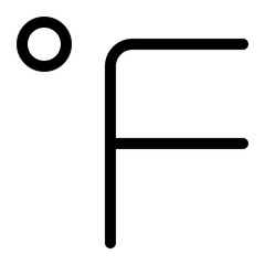 fahrenheit degree icon