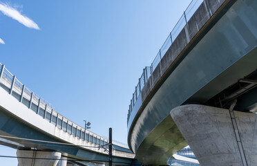 自動車専用道路のジャンクションの風景