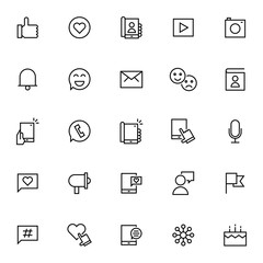 Social media vector icons set