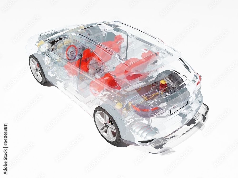 Canvas Prints transparent model cars.