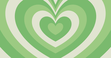 green gradient love heart background