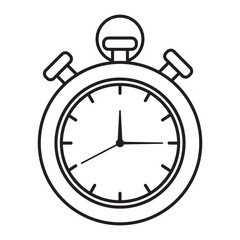 The illustration of alarm clock vector. Suitable for time icon, sign or symbol.