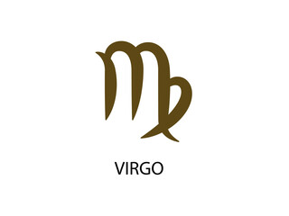 Obraz premium Virgo Symbol of the Horoscope. Zodiac Sign. Vector illustration of Astrological signs for calendar, horoscope isolated on a background 