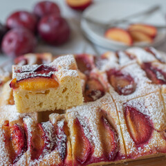 sweet home made plum pie