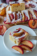 sweet home made plum pie