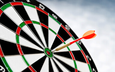 Dart hitting on center target