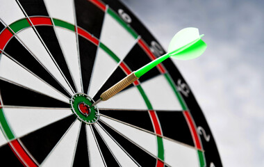 Dart hitting on center target