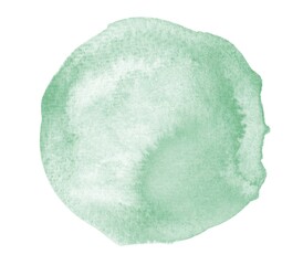 green brush stroke watercolor circle 