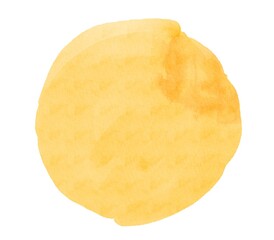 yellow textured chips watercolor circle 