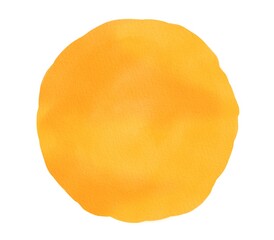 yellow orange textured watercolor circle 