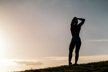 Fitness Woman Stretching her Arms