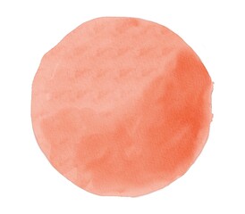 pink peach textured watercolor circle