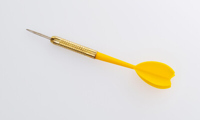 Single dart on white background