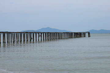 wooden pier on the beach