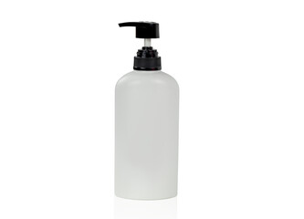 White plastic container and bottle