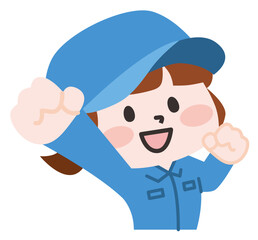 やる気をみせる作業員