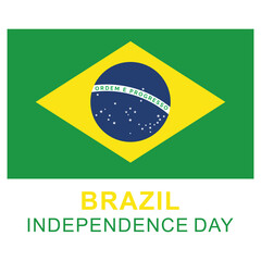 Vector illustration of brazil flag to celebrate independence day
